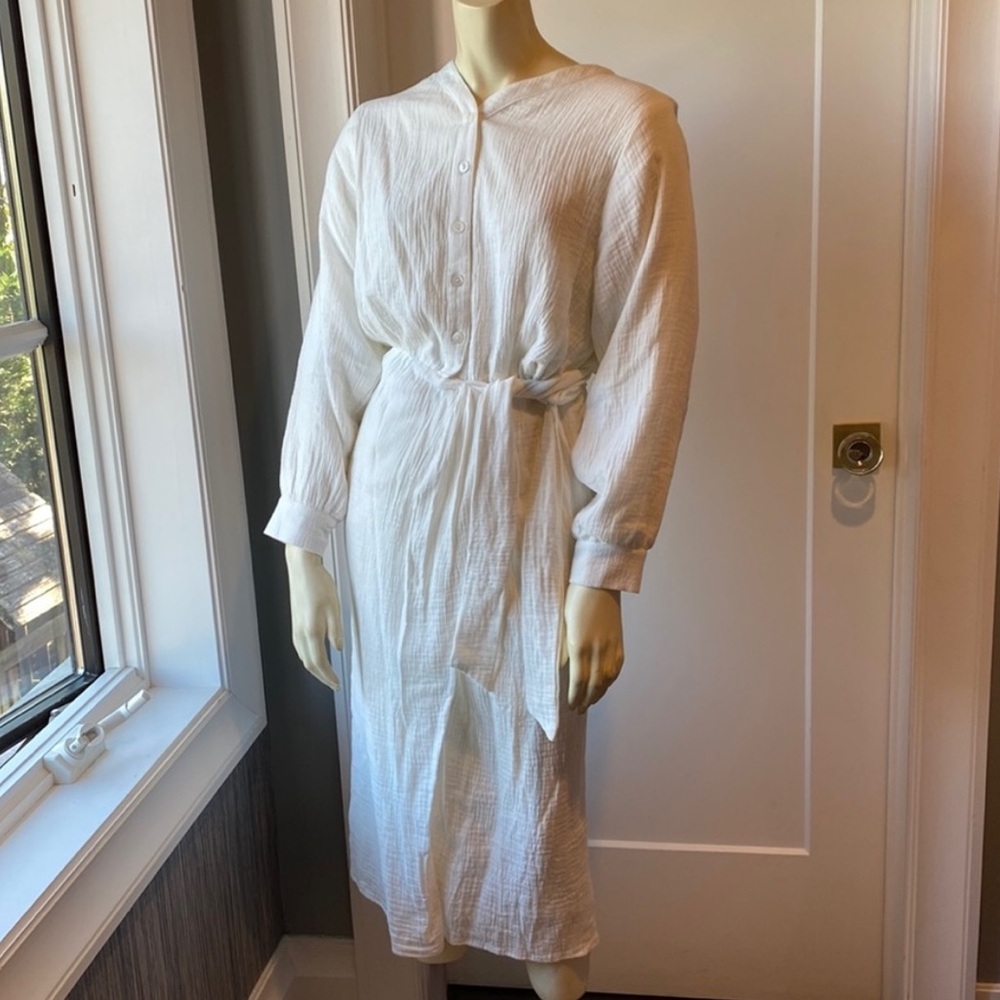 White midi tie dress BY TESS
